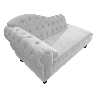 Imagem de Diva Recamier Diana 185cm Lado Direito Suede Branco