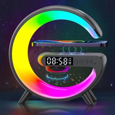 Imagem de Lâmpada de mesa LED inteligente, despertador Hatch com alto-falante Bl