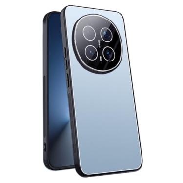 Imagem de POYUFRG Capa fina para Honor Magic 8 Pro/Magic 8, capa de metal fosco antiarranhões e impressão digital com capa de proteção de lente com tudo incluído, azul, 8 Pro