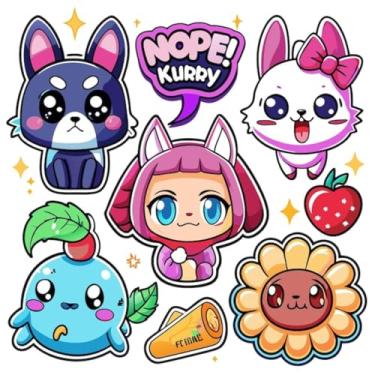 Imagem de Adesivo de Parede Kawaii para Crianças Estilo Fofinho Decorativo Infantil 50x50cm