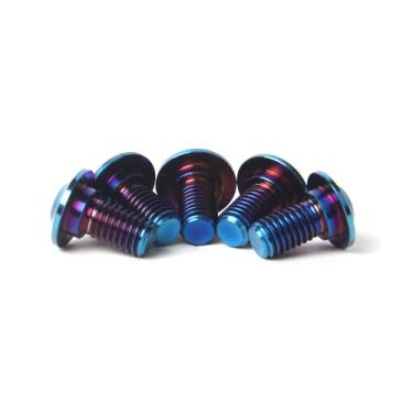 Imagem de Parafusos de montagem do rotor do disco de freio traseiro Arashi para BMW HP2 2005-2009, K1200R 2004-2008, K1200S 2003-2008, R1200GS 2004-2012 ABS inclui parafusos Torx cônicos de titânio M6x20 azul 5