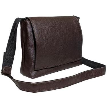 Imagem de Bolsa Executiva Pasta Carteiro Transversal Grande Em Couro Masculino P