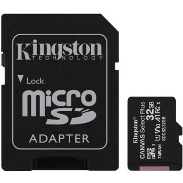 Imagem de Cartão de Memória Kingston Canvas Select Plus MicroSD 32GB Classe 10 c