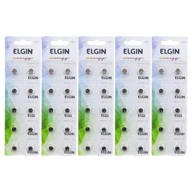 Imagem de 50 Bateria Elgin Lr626 Ag4 377 1.5v Botão Blister Cartela