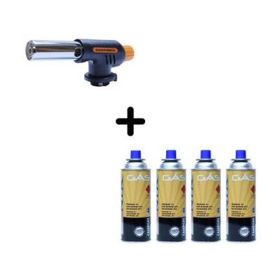 Imagem de Maçarico Culinário Portátil Com Regulagem Gourmet + 4 refis - Guepardo