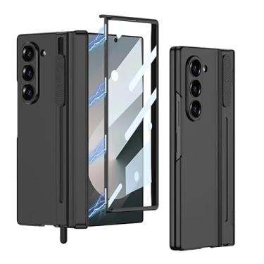 Imagem de Capa de Proteção Lateral com S Pen Ponta Fina, Compatível com Samsung Z Fold6 (Preto)