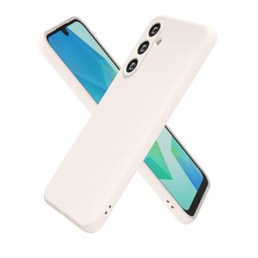 Imagem de Oakxco Capa de silicone para Samsung Galaxy A16 5G, ultrafina e fina para mulheres e meninas, cor lisa lisa minimalista estética fofa design feminino, gel de borracha macia TPU com capa para câmera