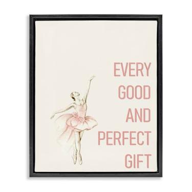 Imagem de Stupell Industries Good & Ballerina Black Framed Floater Canvas Wall Art, design por Kim Allen, 30 x 25