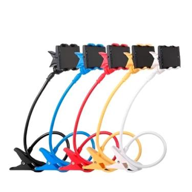 Imagem de Suporte Articulado para Celular, Braço Flexível 60cm com Presilha Universal, Giro 360°, Compatível com Smartphones até 9,4cm