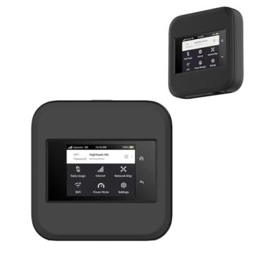 Imagem de Capa para NETGEAR Nighthawk M6 Pro/M6 – Capa de silicone macio à prova de choque com acesso total e design amigável ao sinal, resistente a quedas, proteção antiarranhões para roteador hotspot (preto)