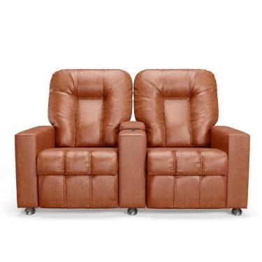 Imagem de Poltrona Do Papai Reclinável Manual 2 Lugares Sala De Cinema Romeo F05 Facto Camel