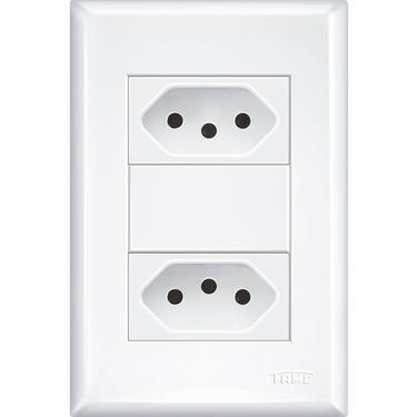 Imagem de Conjunto 2 Tomadas Evidence 2p+t 20a 250 Volts 2916 - 10229164 - Fame 2 Tomadas 2p+t 20a Evidence - 2916 - Fame