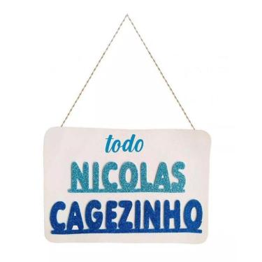 Imagem de Plaquinha Divertida Em Eva - Todo Nicolas Cagezinho