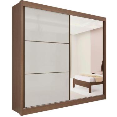 Imagem de Guarda Roupa Titanium Castanho Off White 2 Portas 6 Gavetas D?doro