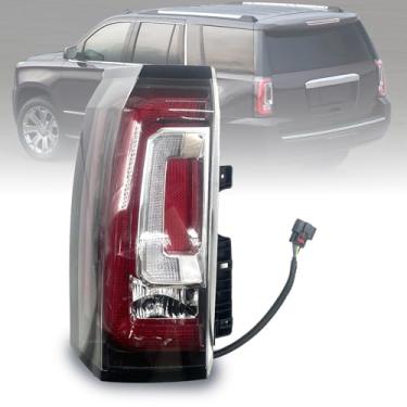 Imagem de BZJUNZE GM2800268 Luz traseira lado esquerdo do motorista compatível com GMC Yukon/Yukon XL LED/lente vermelha/caixa de plástico ABS Conjunto de lâmpada de freio da luz traseira #84536242 23380459