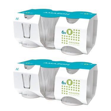 Imagem de Kit 12 Copos Nadir Amazon em Vidro Transparente 190ml