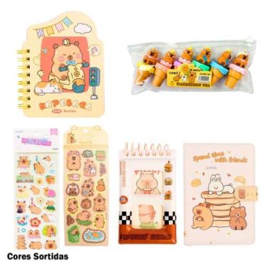 Imagem de Kit Papelaria Fofa Kawaii Cores e Estampas Diversas Animais - Uniso, Z