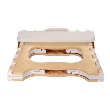 Imagem de Banqueta Dobrável Infantil, Plástico Resistente, Design Quadriculado, CoresSortidas, Portátil para Crianças