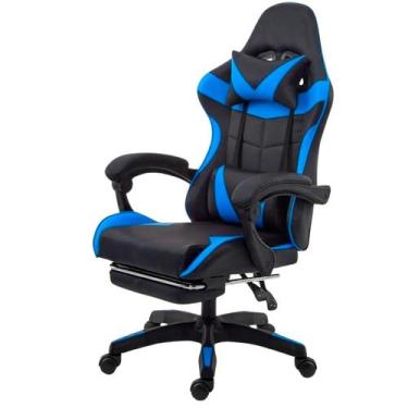 Imagem de Cadeira Gamer Ergonômica Reclinável com Apoio para os Pés  material si