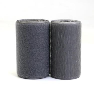 Imagem de Baiann Fita De Velcro Cinza Escuro Para Costura, 4" X 6', Não Adesiva, Resistente, Com Listras Nylon, Fechos Interligados Artesanato, Roupas, Sapatos E Mochilas (2 Jardas)