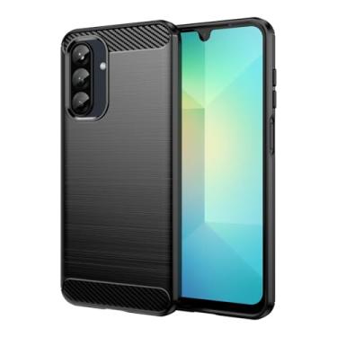 Imagem de Sidande Capa para Galaxy A26, para Samsung A 26 5G SM-A266U, capa ultrafina para celular com absorção de choque de fibra de carbono TPU borracha protetora para Samsung Galaxy A26 5G preta
