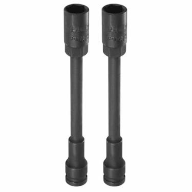 Imagem de HARFINGTON Soquete de impacto de 6 pontos de parede fina profunda de 1,27 cm, soquete de 17 mm, métrico extralongo CR-V, soquete sextavado de eixo de aço CR-V para reparo de porcas de eixo de máquina