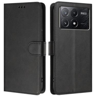 Imagem de Asdsinfor Capa carteira para Xiaomi Poco X6 Pro 5G/Redmi K70E, [bloqueio RFID] Suporte de 3 cartões [capa interior de TPU à prova de choque] Capa flip magnética de couro PU para Xiaomi Poco X6 Pro 5G