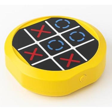 Imagem de Jogo da Velha Eletrônico Educativo, Tela Sensível ao Toque, 3 tipos jogos, Portátil, Compacto, Prático, c/Som e Luzes - Brinquedo Educativo Infantil Carregamento USB, Recarregável (Amarelo Solzinho)