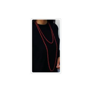 Imagem de ANGLEQUEEN Colar longo de pérolas para mulheres, 1920, vários fios, colares de pérolas em camadas, 150 cm, vintage, com contas, joias de fantasia, Metal, Sem Pedra Preciosa