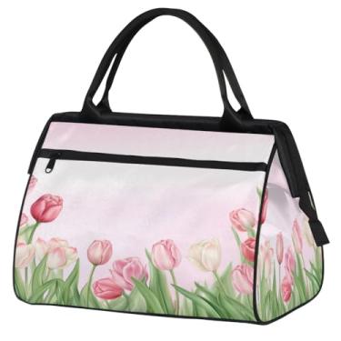 Imagem de Sacola abstrata de flor de abelha pequena para o fim de semana para mulheres e homens, bolsa de viagem dobrável, leve, esportiva, academia, impermeável, mala de mão, bolsa de fim de semana para