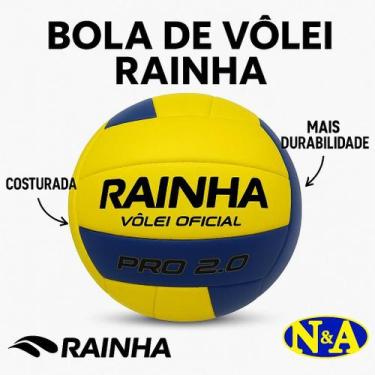Imagem de Bola de Vôlei Rainha Oficial Pro 2.0 Quadra Praia Original, Amarelo