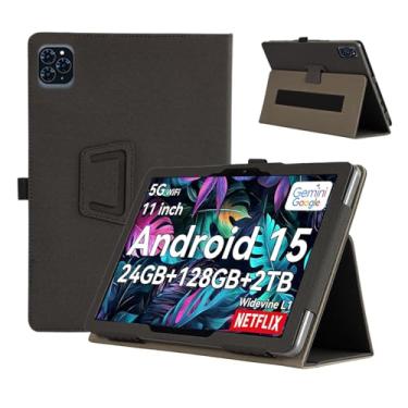 Imagem de Capa para tablet TABWEE T90, capa para tablet KONXISA com absorção magnética, capa protetora dobrável de couro PU com suporte para caneta, antiarranhões, à prova de choque e proteção total de 360°