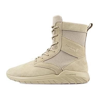 Imagem de Soulsfeng Botas táticas masculinas e femininas leves para trabalho e caminhadas militares, Zíper de areia, 11.5 Women/10 Men