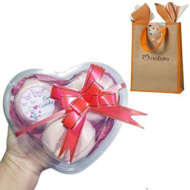 Imagem de Presente Coração Com Sabonetes Natura + Sacola Lembrancinha Natal Mulh