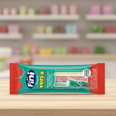 Imagem de Bala Fini Gelatina Tubes 3 Cores Pack Com 12 Unidades De 15G