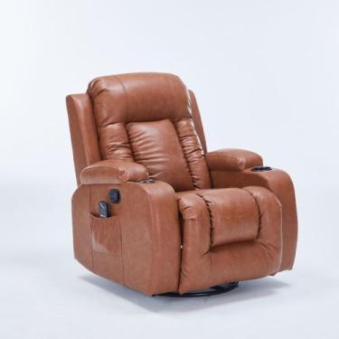 Imagem de Poltrona do Papai Manual Reclinável Austin Massagem Aquecimento Balanç