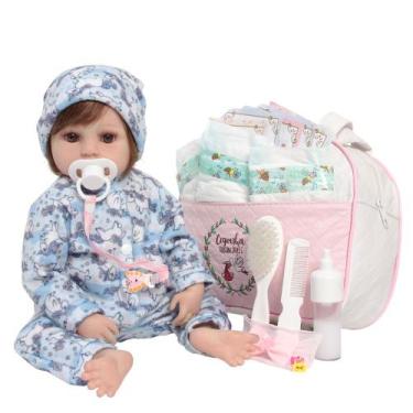 Imagem de Bebê Reborn Realista Fio a Fio Corpo Silicone Pode Banho - Cegonha Reb