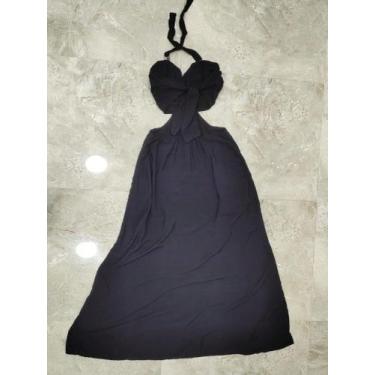 Imagem de Vestido longo corrente grossa - LALOKA, Preto, M