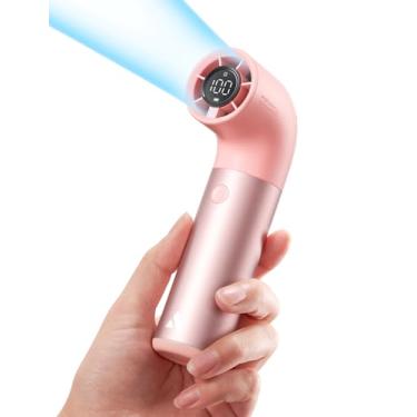 Imagem de Aecooly Ventilador portátil SuperSpeed R, caixa de alumínio, ventoinha Turbo Mini Aero Pro com entrada de ar de favo de mel, visor digital, modos duplos, bolso pequeno pessoal recarregável para viagem