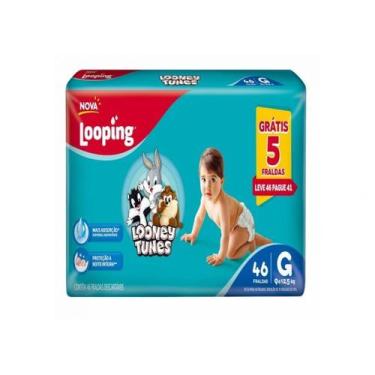 Imagem de Fralda looping looney tunes hiper g 46 unid
