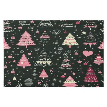 Imagem de CEBUGI Tapete de área 60 x 90 cm macio lavável tapete antiderrapante com suporte de borracha tapetes de área de árvore de Natal para sala de estar, quarto, decoração de casa