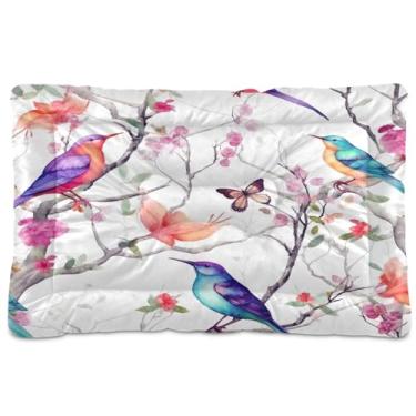 Imagem de Wassud Cama de cachorro Blooming Nature para cães pequenos, tapete lavável para animais de estimação, cama de gato para dormir, viagens, 45 x 61 cm