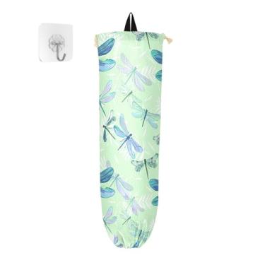 Imagem de xigua Suporte de parede de libélulas de plástico com cordão, pacote com 2, organizador de sacolas de compras reutilizáveis para bolsas, meias, roupas íntimas e gravatas