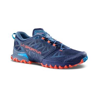 Imagem de La Sportiva Bushido III Performance Mountain/Trail Tênis de corrida masculino, Mar profundo/tomate cereja, 12.5 Wide