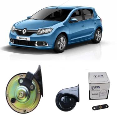 Imagem de BUZINA AUTOMOTIVA CARACOL COM PLUG 2 PINOS E CONECTOR PARA SANDERO 2015>2021 - TIGER AUTO