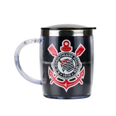 Imagem de Caneca Térmica Com Tampa 450ml - Produto Licenciado Corinthians - Mile