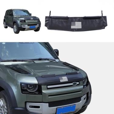 Imagem de Máscara de nariz frontal de sutiã de capô compatível com Land Rover Defender 110 2020-2024 protetor de capô de carro, acessórios externos de sutiã capô (estilo B)