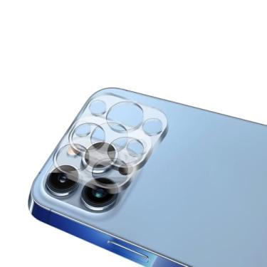 Imagem de Protetor de lente de câmera para iPhone 13 Pro e iPhone 13 Pro Max, vidro temperado, dureza 9H, ultra HD, antiarranhões, fácil de instalar, compatível com capas [não afeta fotos noturnas] [pacote com