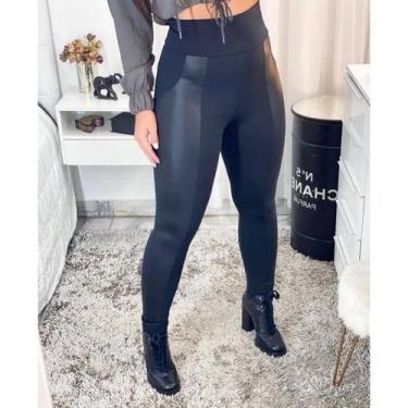 Imagem de Calça Legging Montaria Suplex com Detalhe na Lateral em Cirrê material