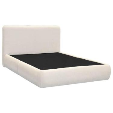 Imagem de Cama Box King Size + Cabeceira Orgânica Moscou 207cm Bouclê - SOFA STO